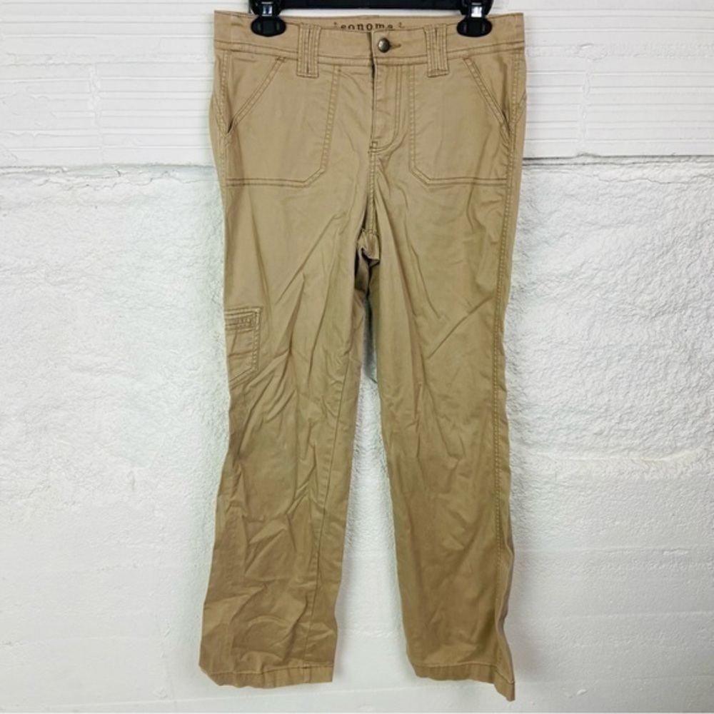 Sonoma Women's Tan Boot Cut khaki cargo cotton stretch, Y2K Pants size 8